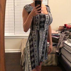 Black & White Printed Sundress